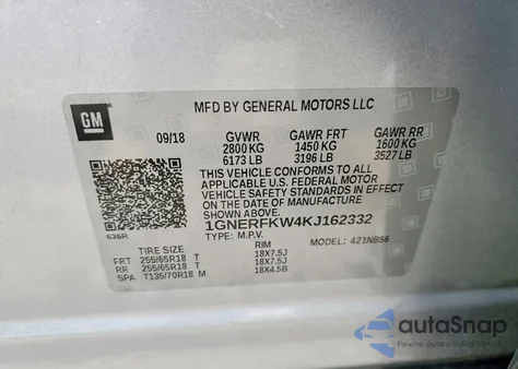 2019 Chevrolet Traverse Ls z USA, uszkodzony, nr VIN 1GNERFKW4KJ162332